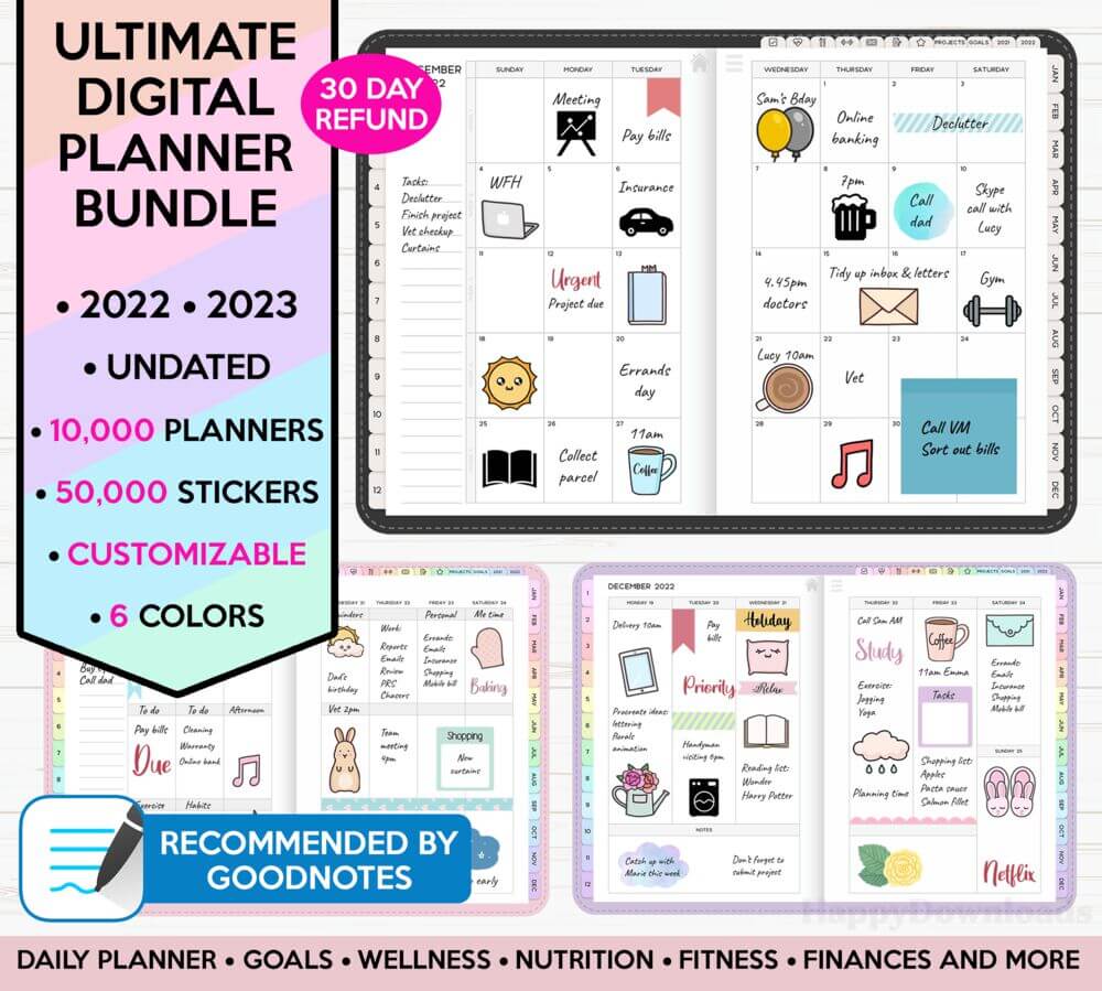 Digital Planner | Digital Stickers | HappyDownloads