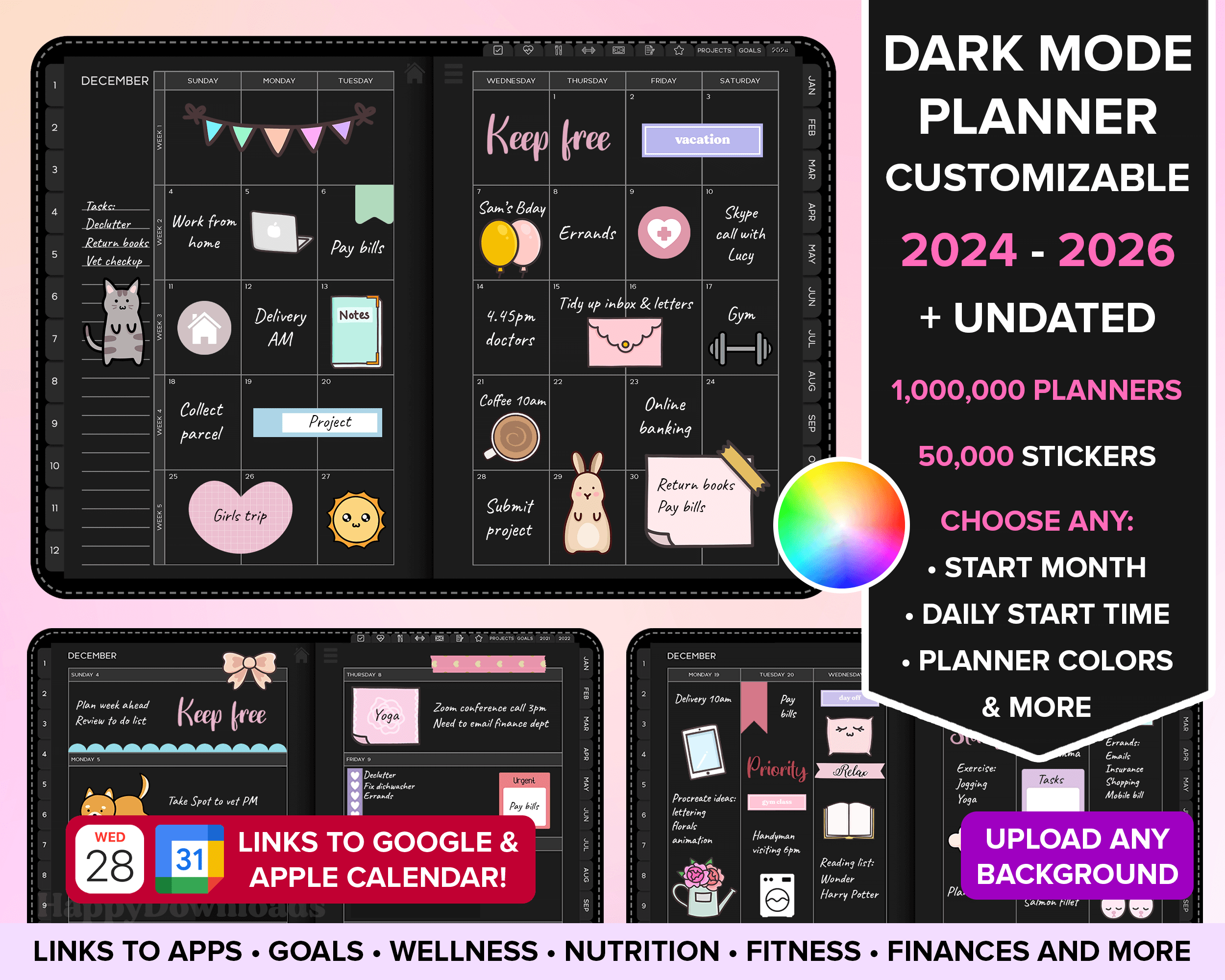 Digital planners and stickers - HappyDownloads