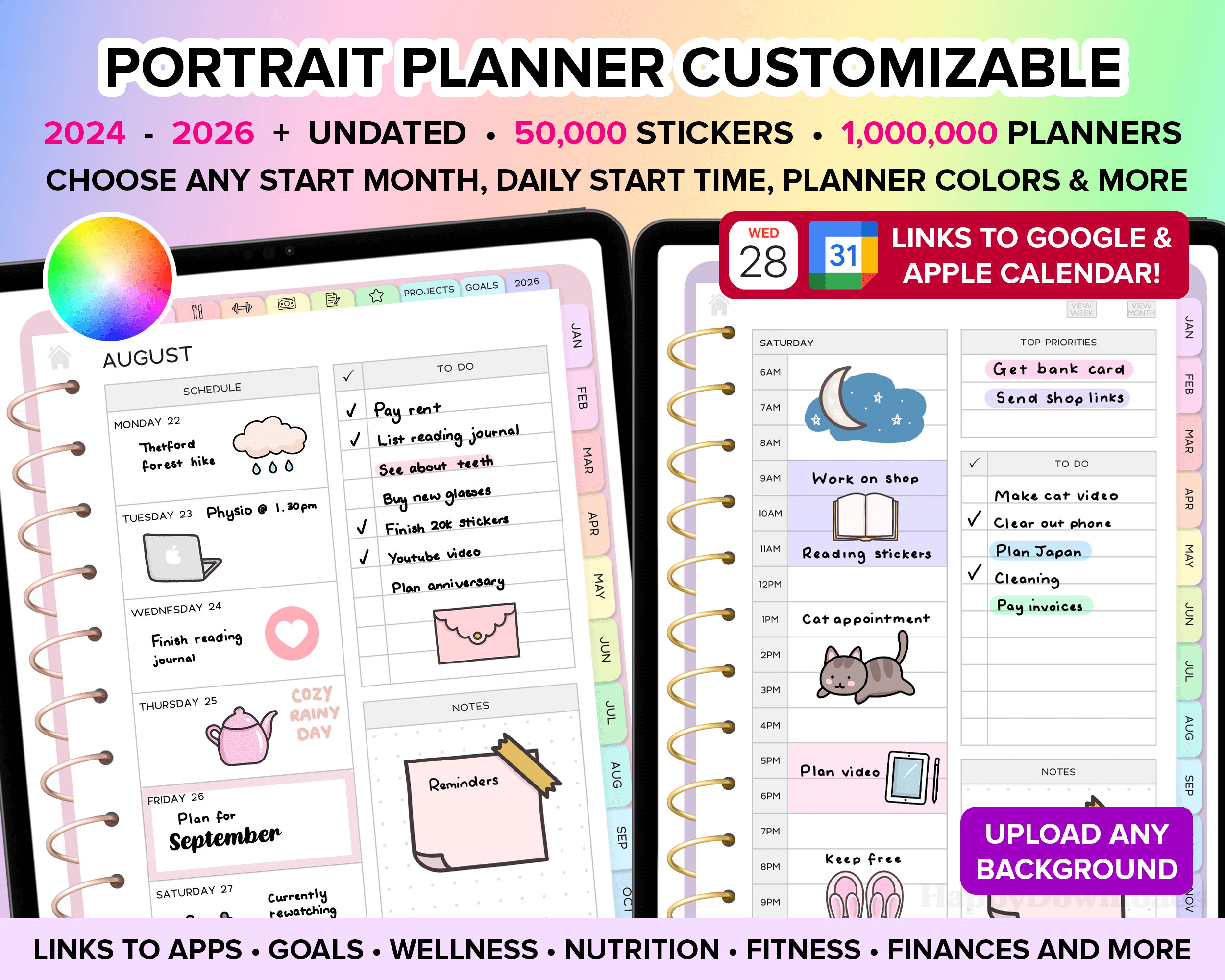 Digital planners and stickers - HappyDownloads