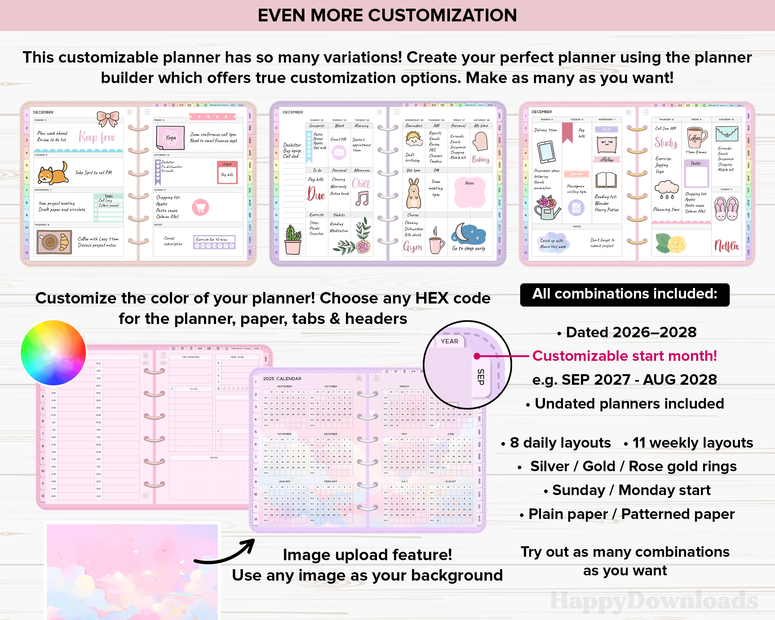 Digital Planner Bundle 2026-2028 & Undated - REGULAR - Image 2